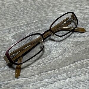 Vera Wang Eyeglasses Frame V029 BU 50-17-130 Brown Gold Rectangle Optical Women